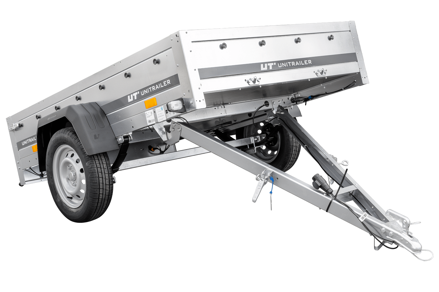 Remorque à un essieu sur ressorts 200x125 UNITRAILER GARDEN 201/R KIPP PTAC 750 kg – image 1