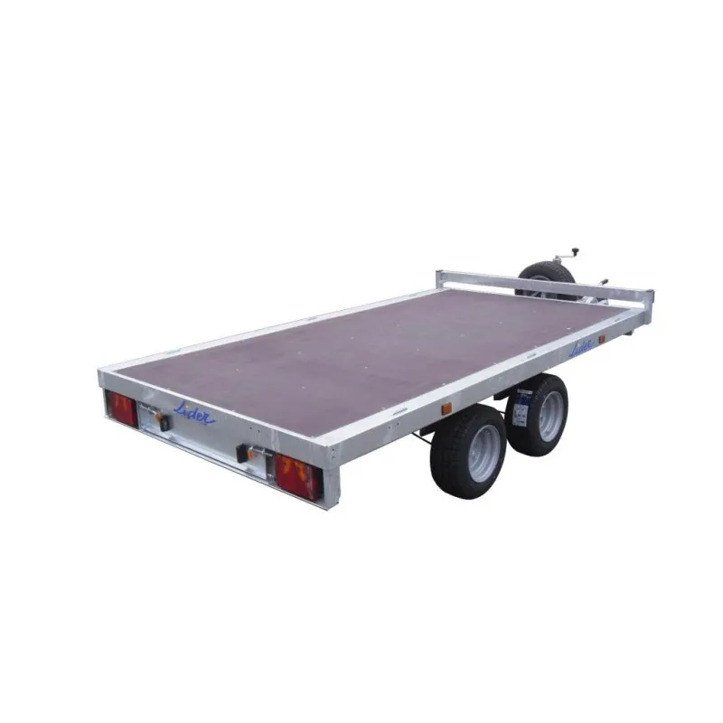 Remorque plateau LIDER 41622 PTAC 1000 à 1500 kg 306x170 cm freinée – image 1