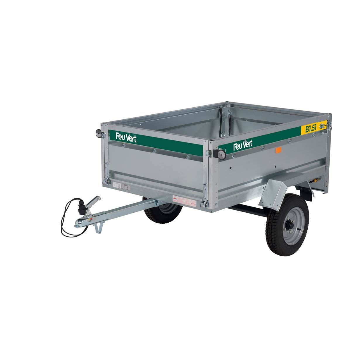 Remorque bagagère B1.51 500 kg 150x104x48 cm – image 1