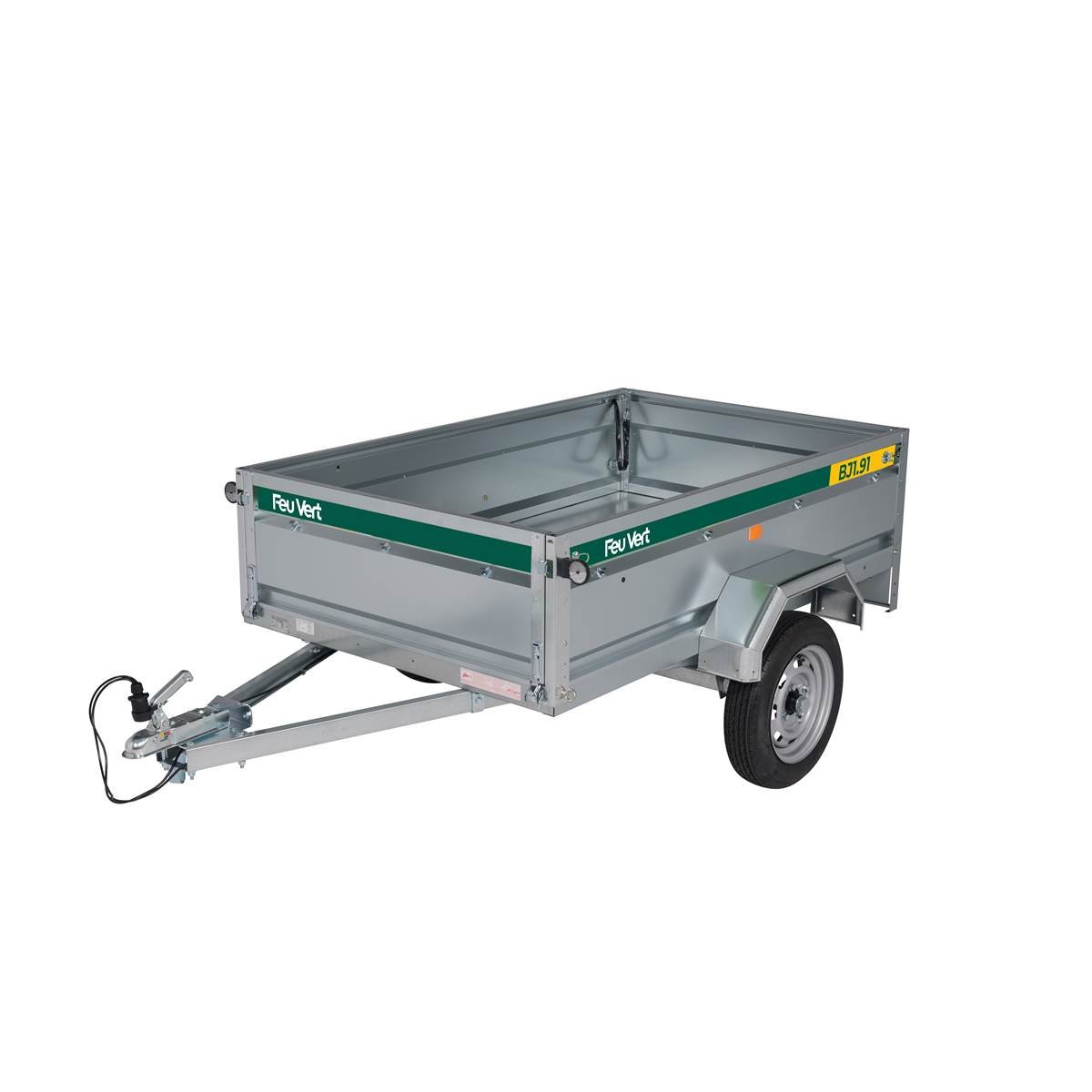 Remorque bagagère BJ1.91 500 kg 191x121x48 cm – image 1