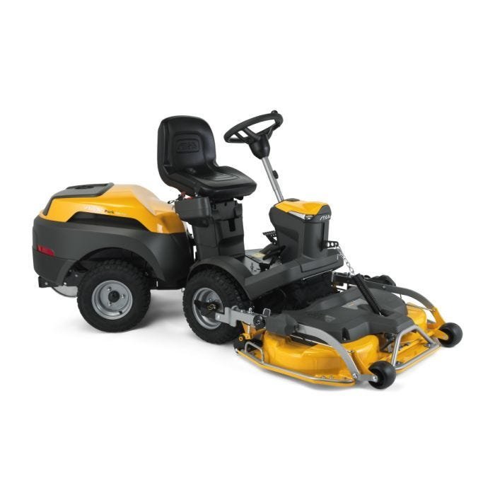 Tondeuse autoportée thermique 95 à 110 cm avec direction articulée et moteur bicylindre 586 cm³ – image 1